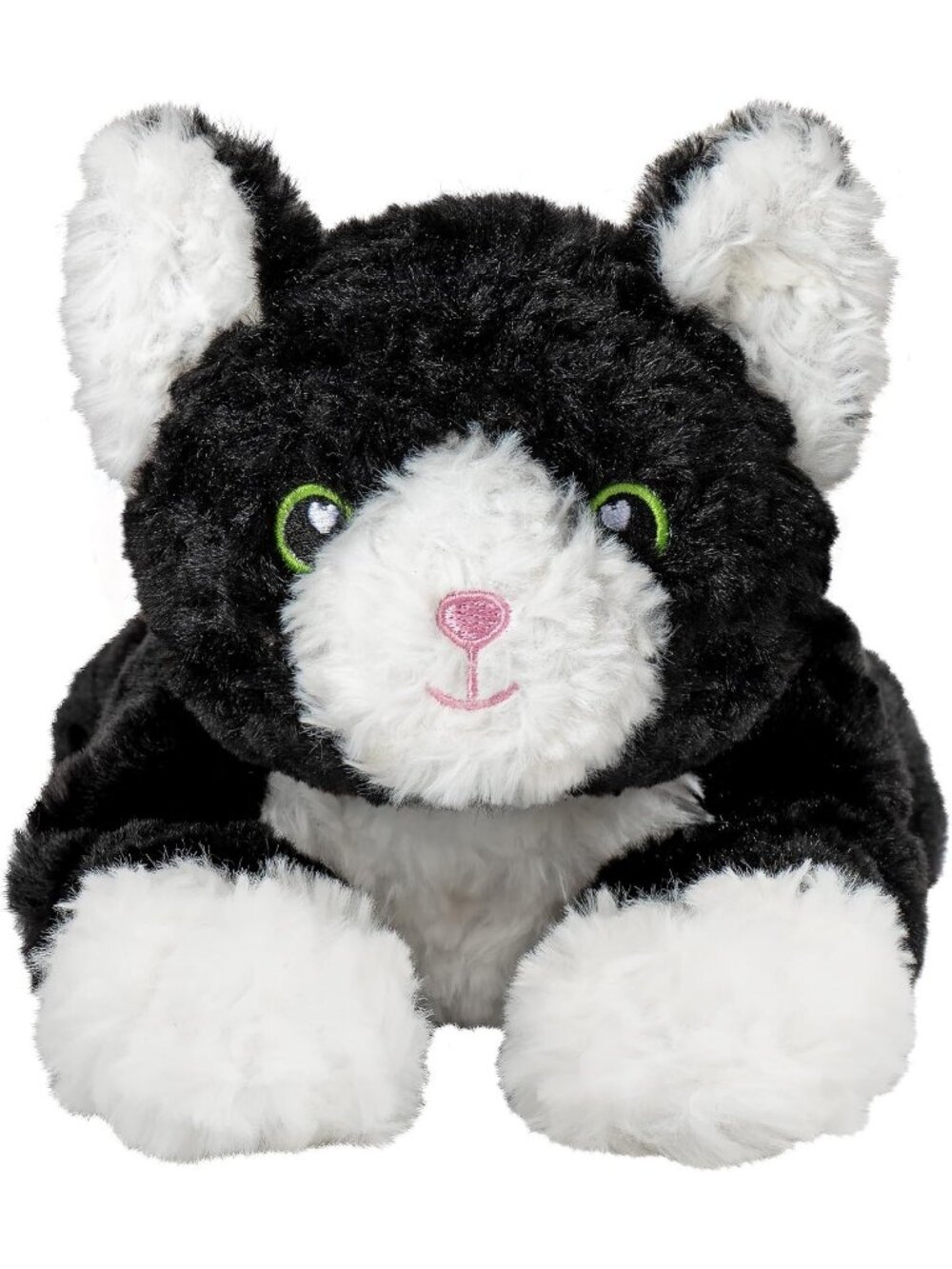 Tuxedo Cat Plush 1.5 Lb Weighted Microwavable Heating Pad Black White Toy